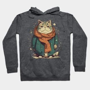 Winter Chubby Cat Hoodie